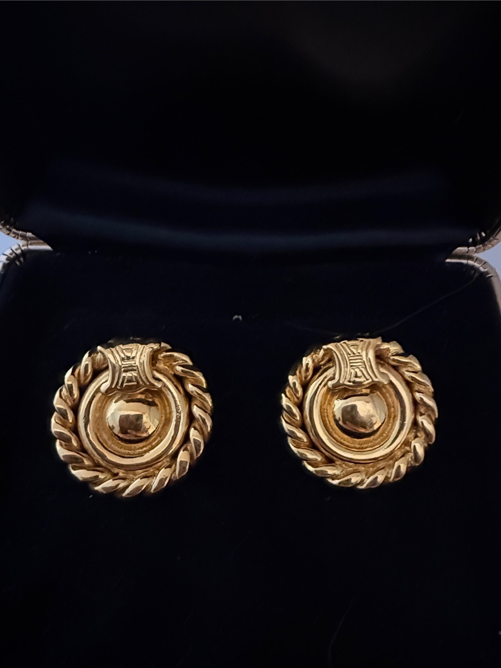 Celine Round Clip on Earrings